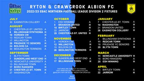 northern league fixtures 2022 23.
